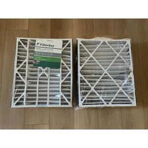Filterbuy 2-Pack 20x25x5 MERV 8 Pleated Air Filter for HVAC Furnace AC